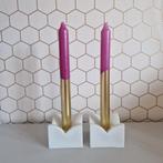 Arzberg kandelaren van wit porselein (set van 2), Overige materialen, Gebruikt, Wit, Ophalen of Verzenden