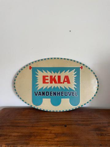 EKLA VANDENHEUVEL Vintage reclamebord beschikbaar voor biedingen