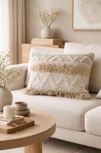 Boho Kussen Chanty - Ibiza Sfeer, Ophalen of Verzenden, Nieuw, Beige, Rechthoekig