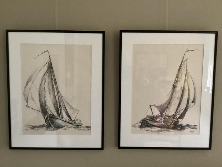 Stoere Botters - Set van 2, Antiek en Kunst, Kunst | Tekeningen en Foto's, Ophalen of Verzenden