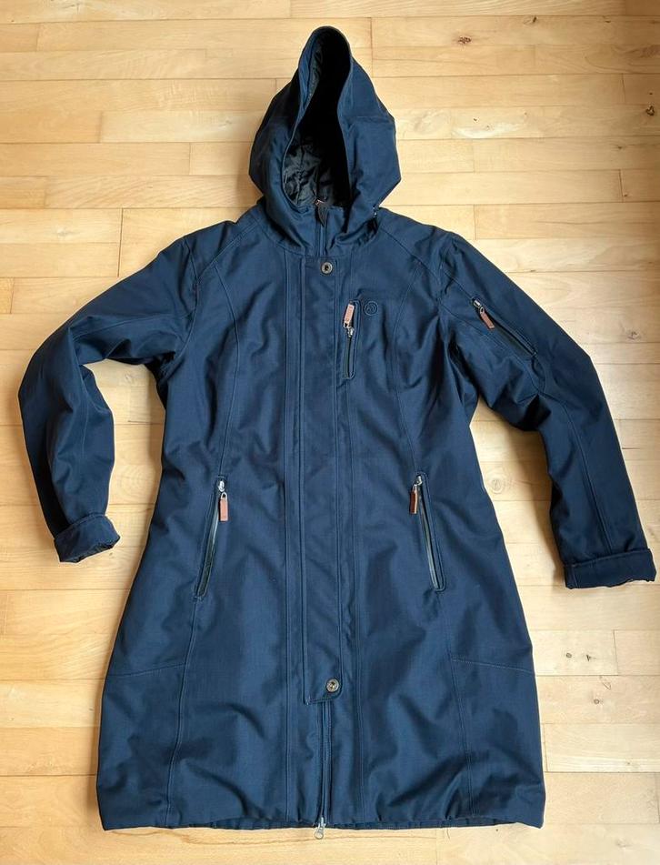 Dames parka human nature met capuchon maat 42-44 donkerblauw, Kleding | Dames, Jassen | Winter, Zo goed als nieuw, Maat 42/44 (L)