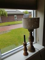 Mooie stoer en sober style lamp met linnen lampenkap, zgan!, Ophalen of Verzenden, Zo goed als nieuw, Minder dan 50 cm