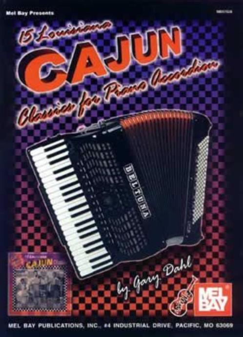 accordeon-15 Louisiana Cajun Classics For Piano Accordion+cd, Muziek en Instrumenten, Bladmuziek, Gebruikt, Les of Cursus, Blues