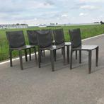 6 Cassina Cab 412 stoelen stoel grijs leer vintage design, Huis en Inrichting, Stoelen, Ophalen, Gebruikt, Leer, Nvt