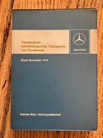 Mercedes tabellen boekje 1976 transporter en omnibus, Ophalen of Verzenden