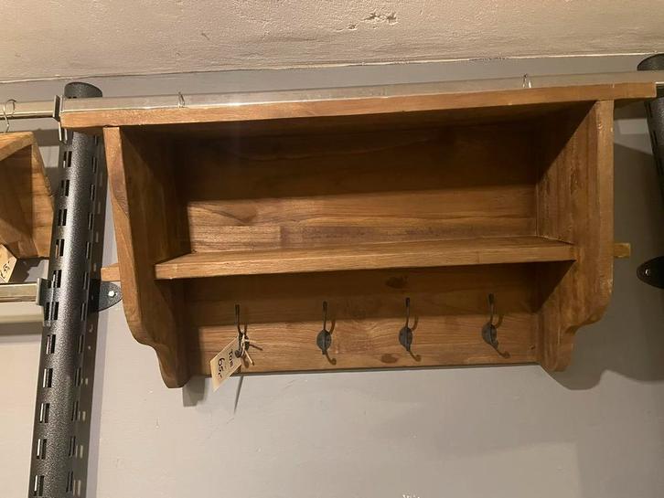 Landelijke kapstok, Huis en Inrichting, Woonaccessoires | Kapstokken, Nieuw, Wandkapstok, Minder dan 100 cm, Hout, Ophalen of Verzenden