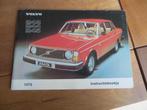 Instructieboek Volvo 242, Volvo 244, Volvo 245 1977, type 78, Auto diversen, Handleidingen en Instructieboekjes, Ophalen of Verzenden
