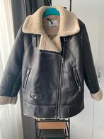 Zwarte Shearling Jas - Warme Winterjas, Ophalen of Verzenden, Zo goed als nieuw, Maat 38/40 (M), Zwart