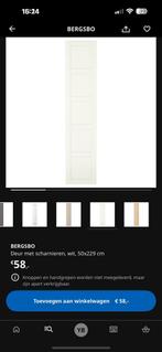 2 x IKEA Pax Deur bergsbo, Gebruikt, Minder dan 80 cm, Binnendeur, Ophalen of Verzenden