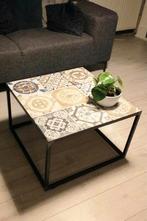Spinder design Ibiza salontafel met mozaïek blad, Ophalen, 50 tot 100 cm, Vierkant, 50 tot 100 cm