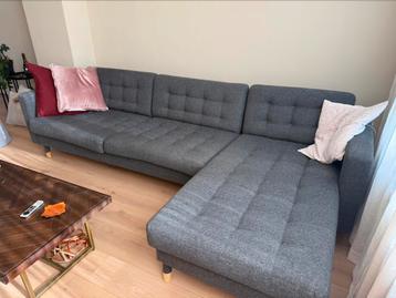 Grijze ikea Landskrona bank met chaise longue beschikbaar voor biedingen