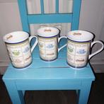 Mokken van Pimpernel met thee print 5 stuks, Huis en Inrichting, Ophalen, Glas of Glazen, Gebruikt, Overige stijlen