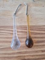 GEZOCHT: Murano Teardrop Pegels - Transparant & Amber, Antiek en Kunst, Antiek | Glas en Kristal, Ophalen of Verzenden