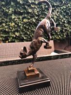 bronzen poezen poes kat sculptuur, Antiek en Kunst, Kunst | Beelden en Houtsnijwerken, Ophalen of Verzenden