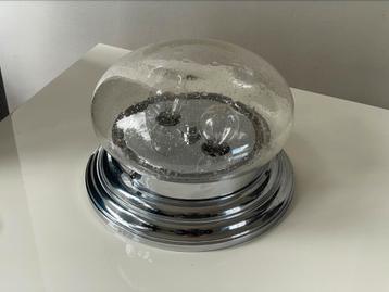 Vintage Hillebrand Space Age Bubble Glass Plafondlamp beschikbaar voor biedingen