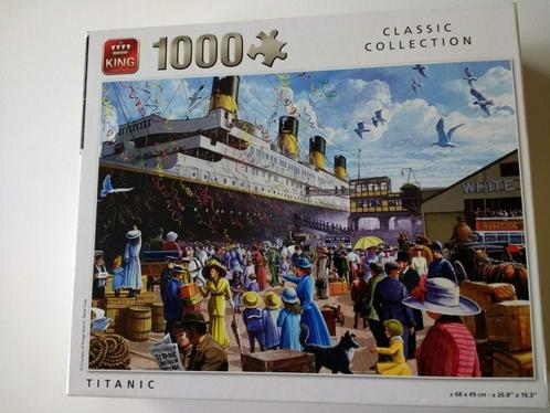 Puzzel classic collection de Titanic met mensen op de kade, Hobby en Vrije tijd, Denksport en Puzzels, Zo goed als nieuw, 500 t/m 1500 stukjes
