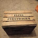 Krat kisten  fijne feestdagen, Ophalen, Zo goed als nieuw, Minder dan 50 cm, Minder dan 50 cm