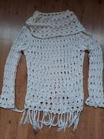 MNG Gebreide Trui met Franjes - Maat M, Maat 38/40 (M), Beige, MNG, Ophalen of Verzenden