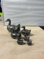 Vintage tinnen en koperen eendjes,, Antiek en Kunst, Antiek | Koper en Brons, Ophalen of Verzenden