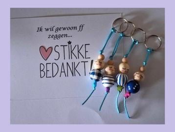 Leuke juf - meester bedankjes handgemaakte sleutelhangers beschikbaar voor biedingen