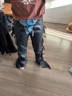 Western show chaps zwart glad leer M/L, Dieren en Toebehoren, Paardrijkleding, Verzenden, Zo goed als nieuw, Western
