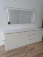 Hoogglans Poco dressoir met spiegel, Ophalen, Zo goed als nieuw, 25 tot 50 cm, 150 tot 200 cm