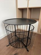 Ikea Gualöv Zwarte Salontafel met Opbergbox, Ophalen, Rond, 50 tot 100 cm, Zo goed als nieuw