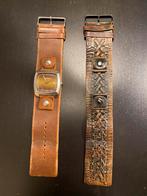 Fossil heren horloge met 2 leren banden, Overige merken, Overige materialen, Polshorloge, Ophalen of Verzenden