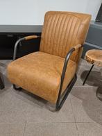 Nieuwe fauteuil Sixty leer microvezel cognac €165, Ophalen, ., Nieuw, 75 tot 100 cm