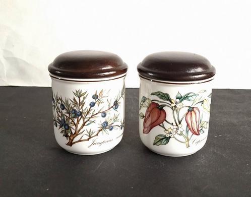 Villeroy&Boch Botanica 2 afsluitbare potjes. Houten deksel., Huis en Inrichting, Keuken | Servies, Overige stijlen, Porselein