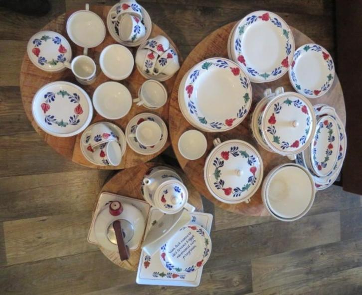 Boerenbont servies, Huis en Inrichting, Keuken | Servies, Gebruikt, Overige typen, Boerenbont, Aardewerk, Ophalen