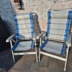 4 Dukdalf Tuinstoelen - Inklapbaar & Verstelbaar, Tuin en Terras, Ophalen, Gebruikt, Aluminium, Verstelbaar