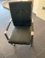 6 leren eetkamer stoelen, Zwart, Leer, Ophalen of Verzenden, Zo goed als nieuw