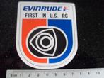 sticker evinrude logo first in u.s. rc, Verzenden, Zo goed als nieuw, Merk