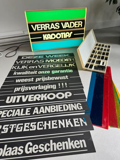 Vintage lichtbak met heel veel accessoires in perfecte staat, Huis en Inrichting, Lampen | Overige, Zo goed als nieuw, Ophalen
