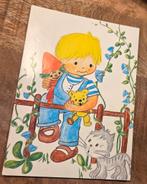 Jongetje met poppen en poes bij hekje, Verzenden, 1960 tot 1980, Ongelopen, Kinderen