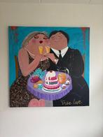 Schilderij Dikke Dames - Ware Liefde, Antiek en Kunst, Ophalen of Verzenden