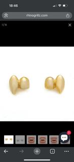 Gouden vampier tanden Halloween Vampire grill grillz, Ophalen of Verzenden, Nieuw, Goud