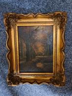 Schilderij A vd Berg in vergulde lijst met ornamenten, Antiek en Kunst, Kunst | Schilderijen | Klassiek, Ophalen of Verzenden