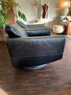 2 lederen draai fauteuils, Huis en Inrichting, Fauteuils, Ophalen, Gebruikt, 50 tot 75 cm, Leer