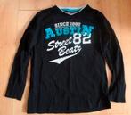 Stoere zwarte katoenen longsleeve maat 146/152: ZGAN, Kinderen en Baby's, Kinderkleding | Maat 146, Ophalen of Verzenden, Zo goed als nieuw