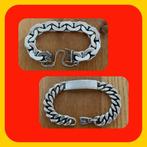 151. Heren armband Massief Zilver 150 gr / 80 gr twee stuks., Ophalen of Verzenden, Zilver, Zilver