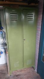 Antieke lockerkast groen +/-83x60x190, Ophalen, Gebruikt