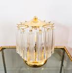 Italiaanse Novaresi tafellamp met kristallen, Ophalen of Verzenden, Zo goed als nieuw, Minder dan 50 cm