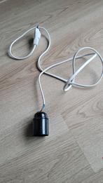 E27- lampfitting, met witte snoer, Overige materialen, Gebruikt, Creatief, Ophalen of Verzenden