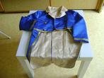 blauw met goud afgezet direckteurs jasje maat 122/128, Kinderen en Baby's, Carnavalskleding en Verkleedspullen, Ophalen of Verzenden