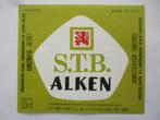 bieretiket Belgie 14-9 (4B) alken kronenbourg, Ophalen of Verzenden, Gebruikt, Overige typen, Overige merken