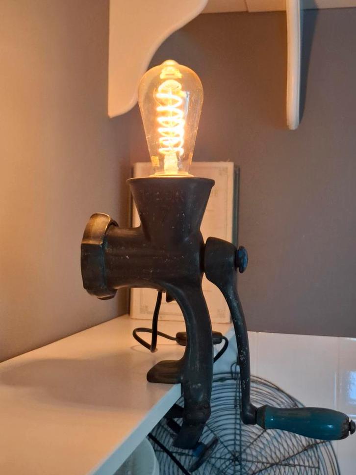 Vleesmolen lamp, Antiek en Kunst, Curiosa en Brocante, Ophalen of Verzenden