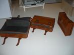 Retro Leder Soft Koffers Set (3 stuks), Ophalen, Gebruikt, Leer, 70 cm of meer