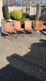 Stoelen cognac bruin 4, Huis en Inrichting, Stoelen, Ophalen, Gebruikt, Bruin, Overige materialen